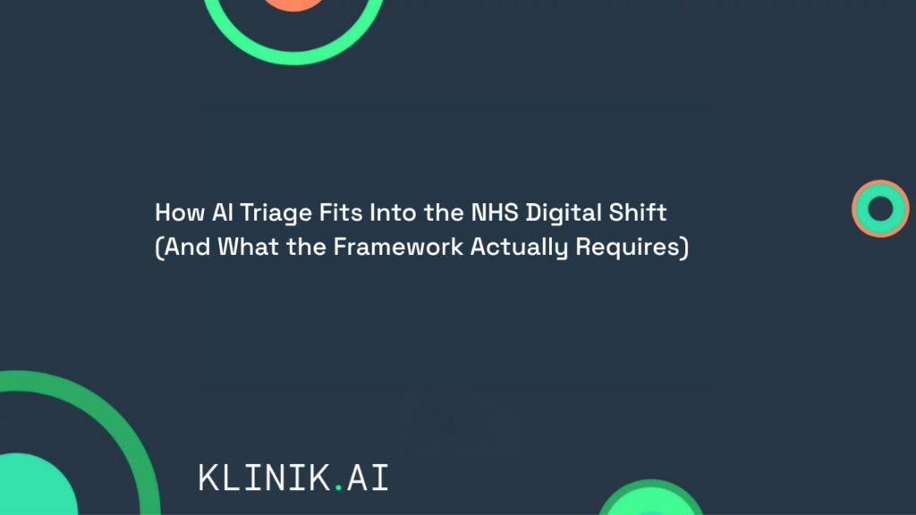 How AI Triage Fits Into the NHS Digital Shift