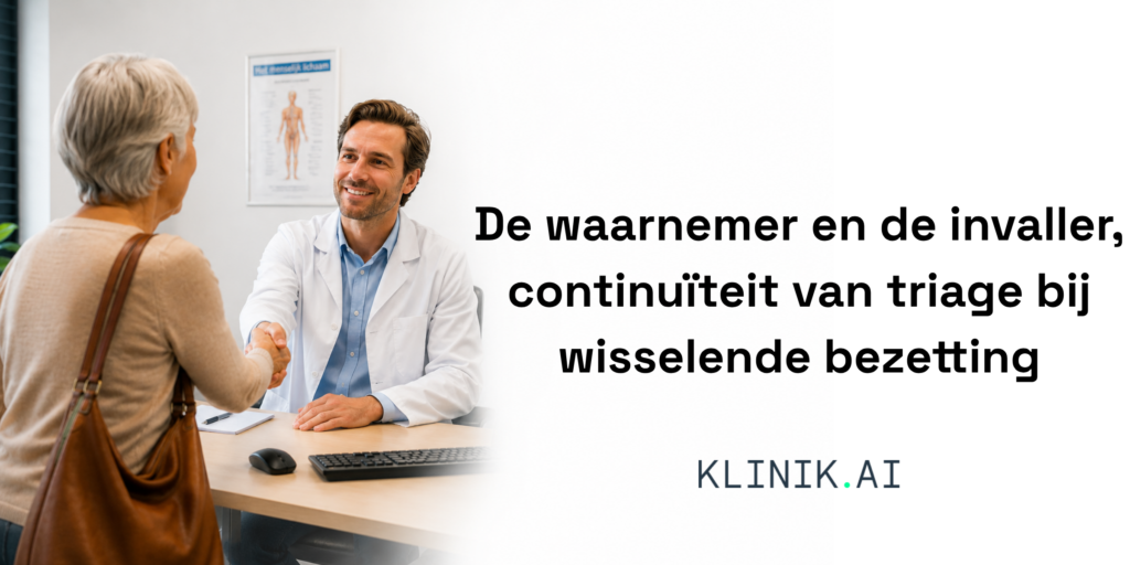 Hoe waarborg je consistente triage bij waarnemers en invallers Lees hoe structuur, continuïteit en digitale ondersteuning bijdragen aan veilige huisartsenzorg.